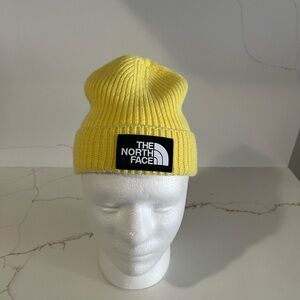 The North Face Yellow Rib-Knit Cuffed Beanie new